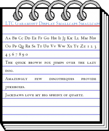 LTC Garamont Display Smallcaps Smallcaps Font