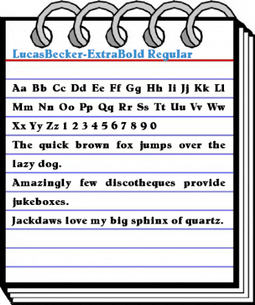 LucasBecker-ExtraBold Regular Font
