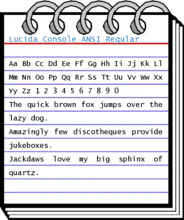 Lucida Console ANSI Font