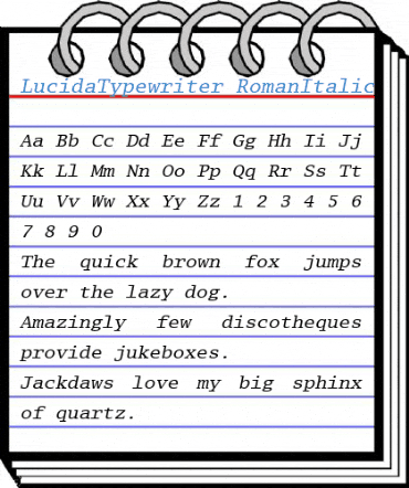 LucidaTypewriter Font