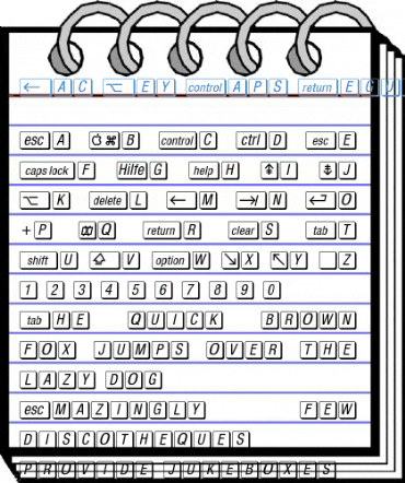 Mac Key Caps Regular Font