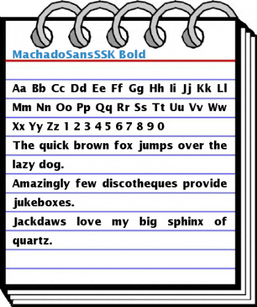 MachadoSansSSK Bold Font