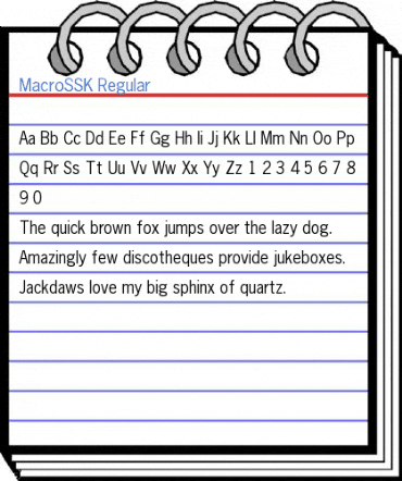 MacroSSK Regular Font