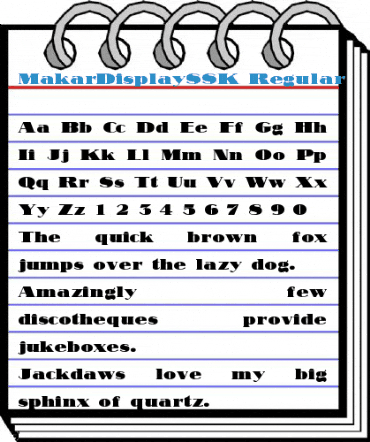 MakarDisplaySSK Regular Font