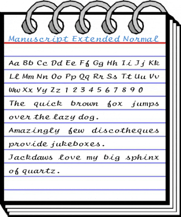 Manuscript Extended Font