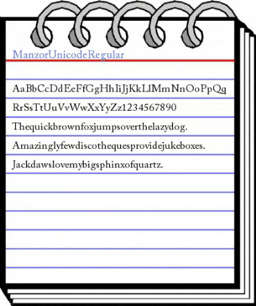 Manzor Unicode Font