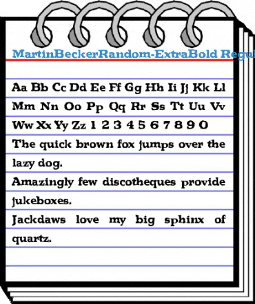 MartinBeckerRandom-ExtraBold Regular Font