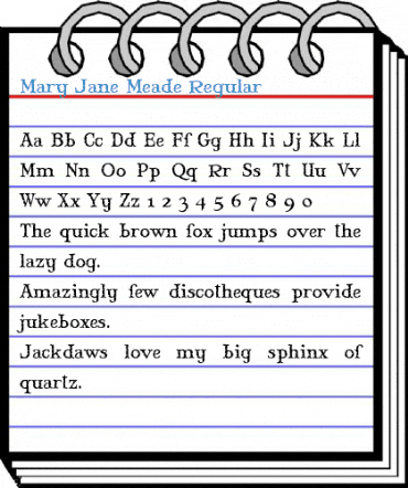 Mary Jane Meade Regular Font