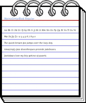 MatrixScriptBook Regular Font