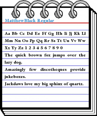 MatthewBlack Font