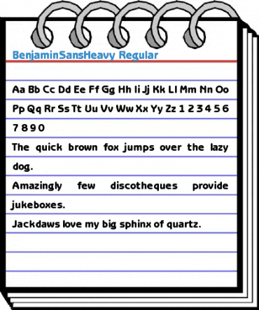 BenjaminSansHeavy Regular Font