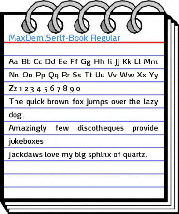 MaxDemiSerif-Book Font