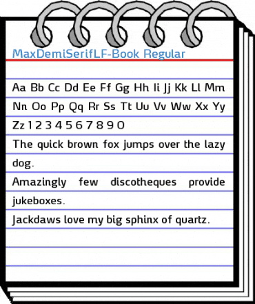 MaxDemiSerifLF-Book Regular Font