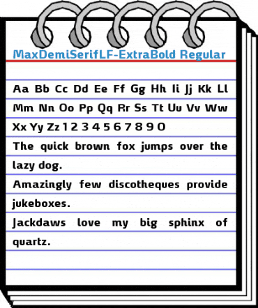 MaxDemiSerifLF-ExtraBold Font