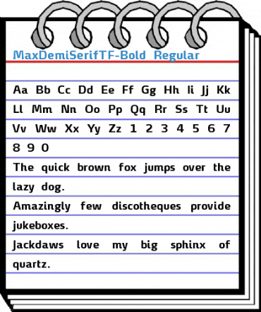 MaxDemiSerifTF-Bold Font