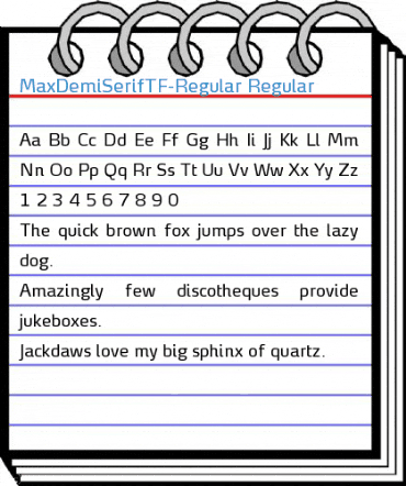 MaxDemiSerifTF-Regular Regular Font