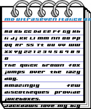 MD UltraSeven ItalicB Font