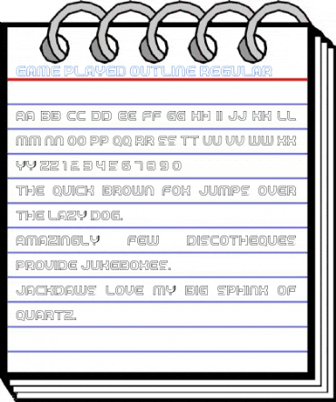 Game Played Outline Regular Font