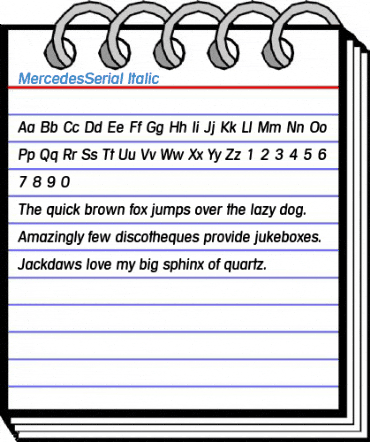 MercedesSerial Font