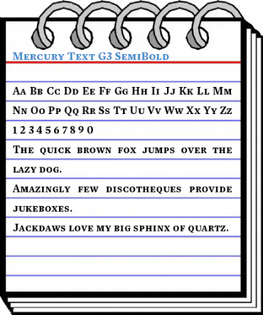 Mercury Text G3 SemiBold Font