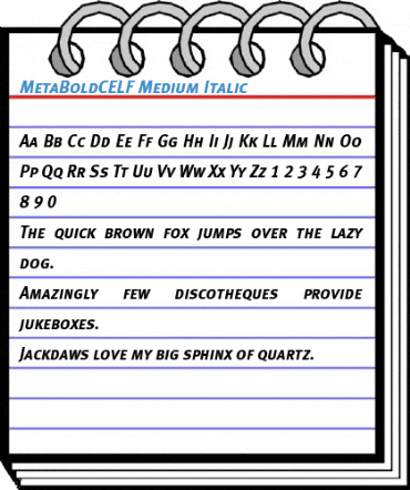 MetaBoldCELF Font