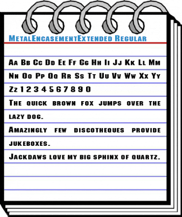 MetalEncasementExtended Font