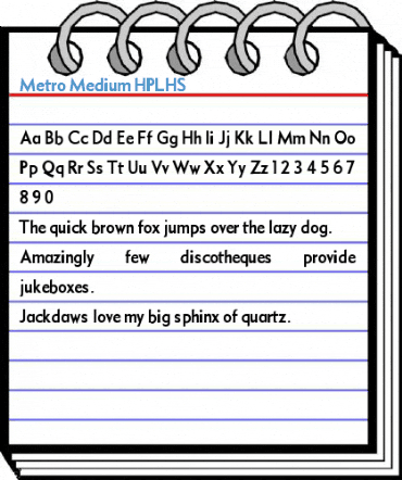 Metro Medium HPLHS Font