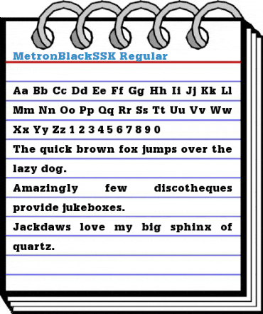 MetronBlackSSK Regular Font