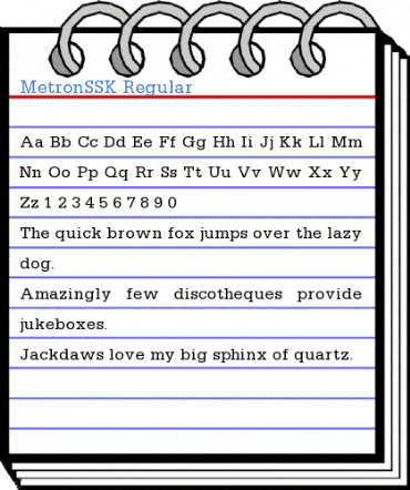 MetronSSK Regular Font