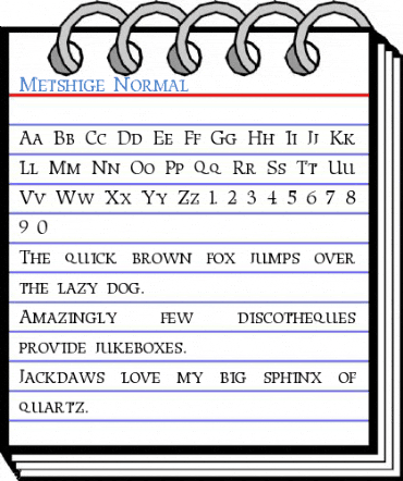 Metshige Normal Font