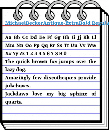 MichaelBeckerAntique-ExtraBold Font