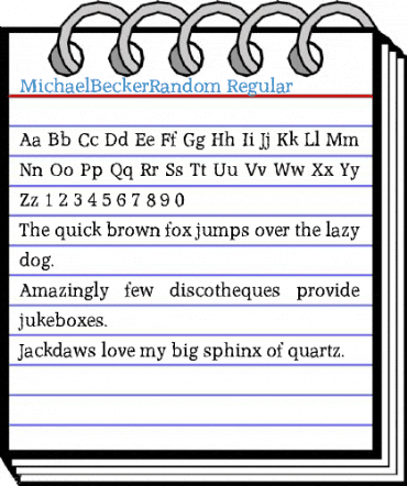 MichaelBeckerRandom Regular Font