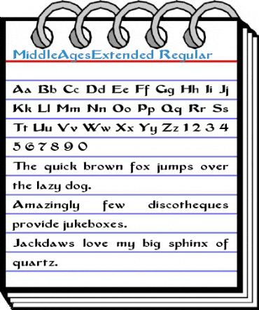 MiddleAgesExtended Regular Font