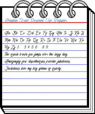Henshin Script Personal Use Font
