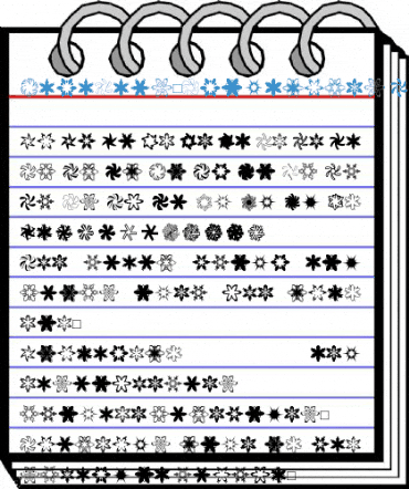 MiniPics-Snowflakes Font