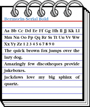 Bernstein-Serial Bold Font