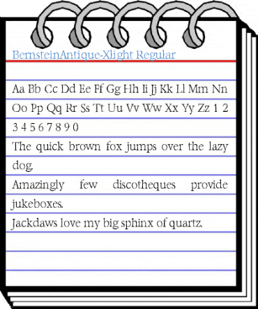 BernsteinAntique-Xlight Regular Font