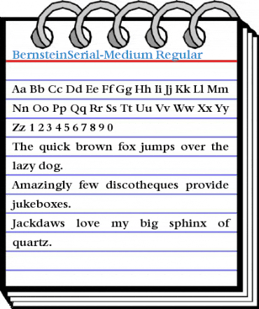 BernsteinSerial-Medium Font