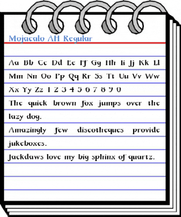 Mojacalo AH Regular Font