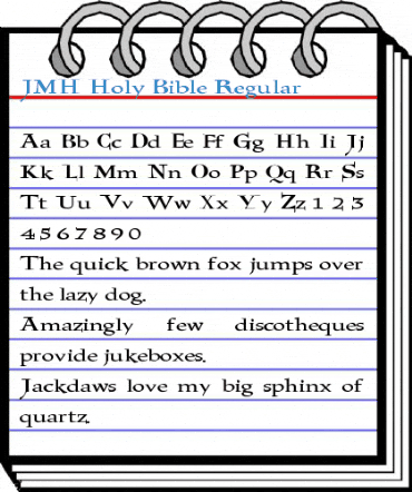 JMH Holy Bible Regular Font