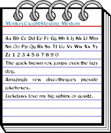 MonkeyCaughtStealing Medium Font