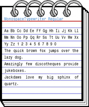 MonospaceTypewriter Font