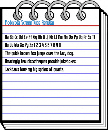 Motorola ScreenType Font