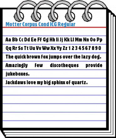 Motter Corpus Cond ICG Font