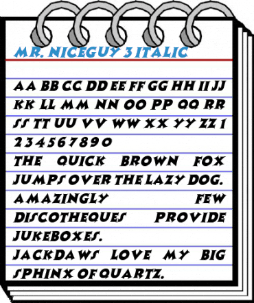 Mr. Niceguy 3 Font