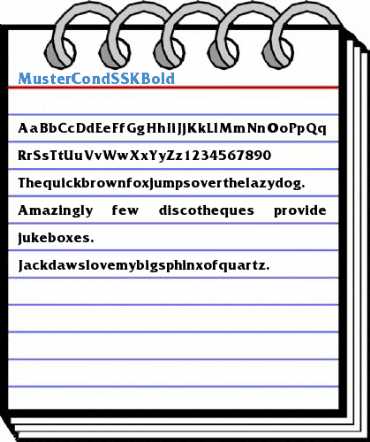 MusterCondSSK Font