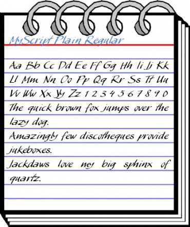MyScript Plain Font