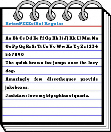 BetonPEEExtBol Font