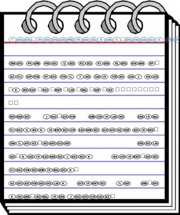 NationalCodesAsiaPlus Roman Font