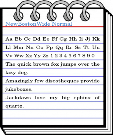 NewBostonWide Font